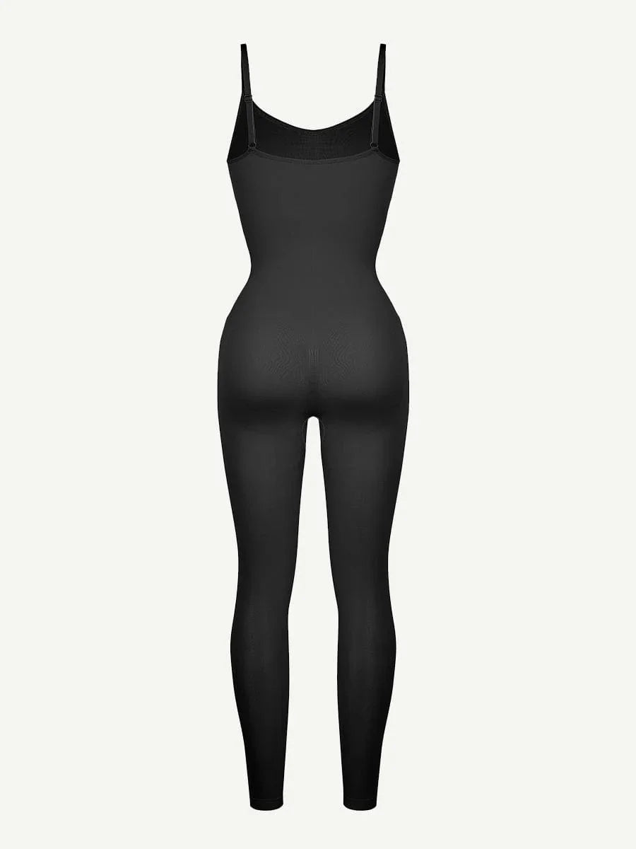 Seamless Full-Length Body Shaper with Breast Support and Waist Abdomen Shaping -