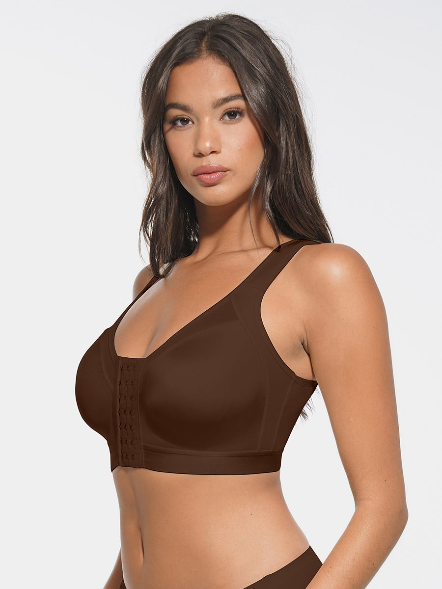 Full Coverage Wireless No Padding Smooth Back & Side Support Postpartum Bra