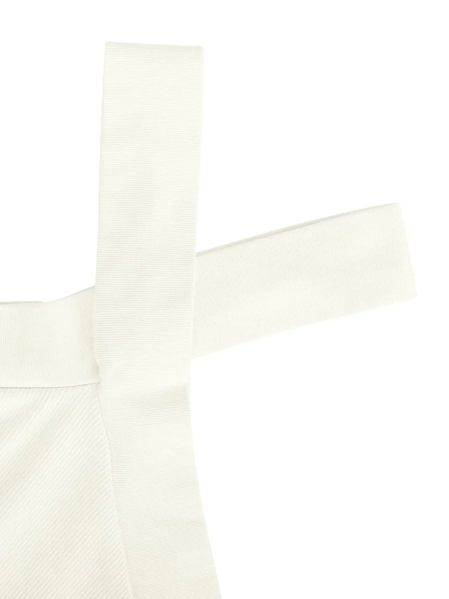 Seamless Crossover Halter Thong Bodysuit -