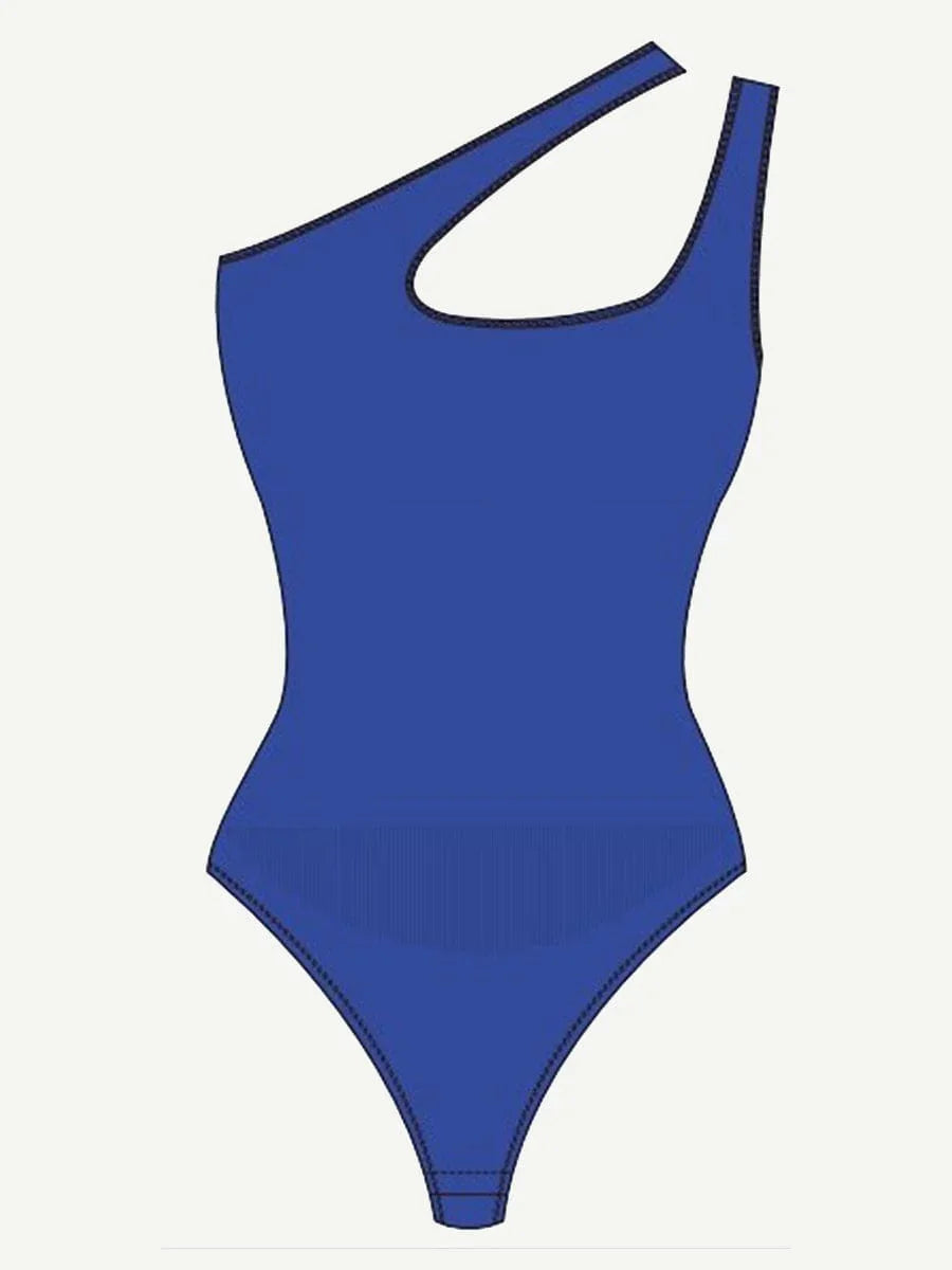 One-Shoulder Compression Shaping Bodysuit -