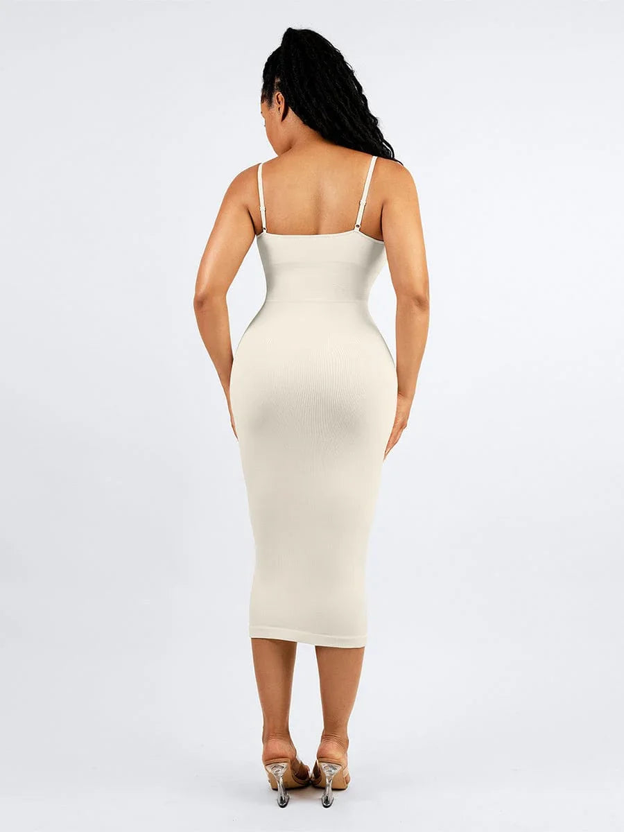 Eco-friendly Seamless 360° Waist Control Midi Shaping Dress -