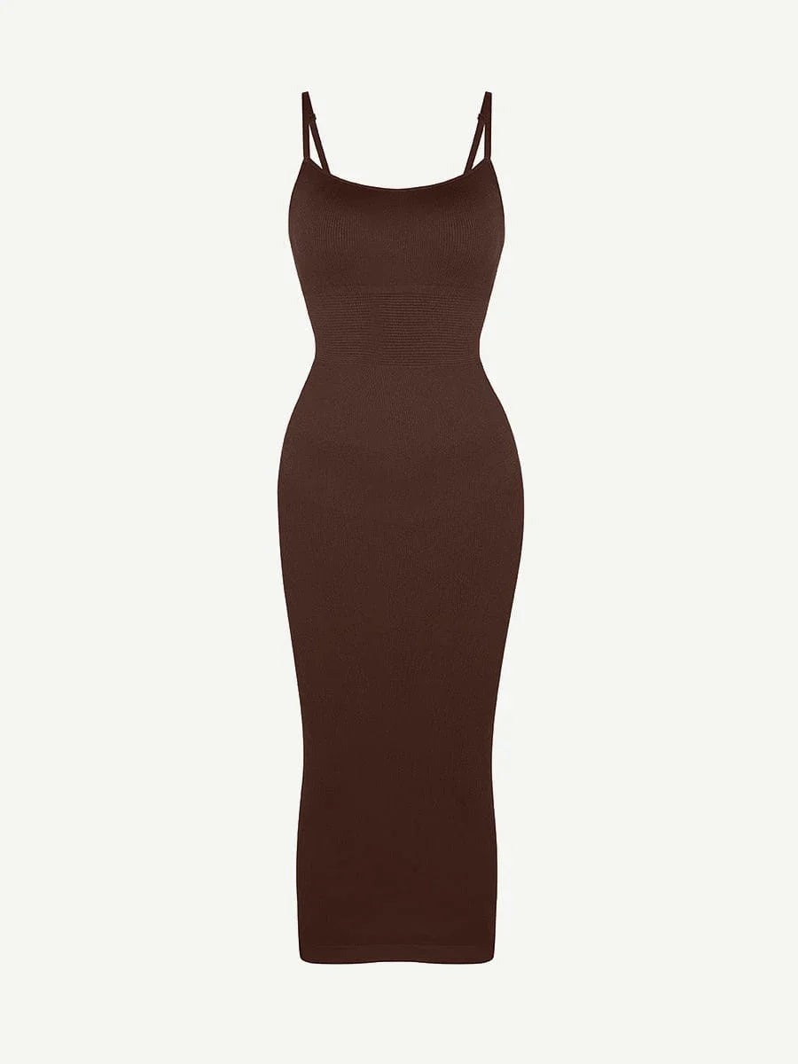 Eco-friendly Seamless 360° Waist Control Midi Shaping Dress -