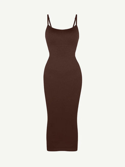 Eco-friendly Seamless 360° Waist Control Midi Shaping Dress -