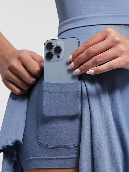 Supportive Seamless Sports Top with Built-in Bra & Removable Cups