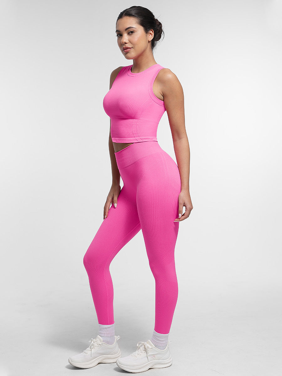 Seamless High-Waisted Peach Buttocks Shaping Yoga Shorts