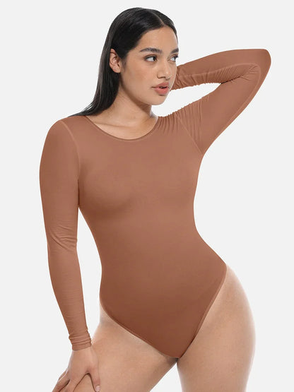 Wholesale Seamless Bodysuit Long Sleeve Slim Corset Shapewear Bodysuit -