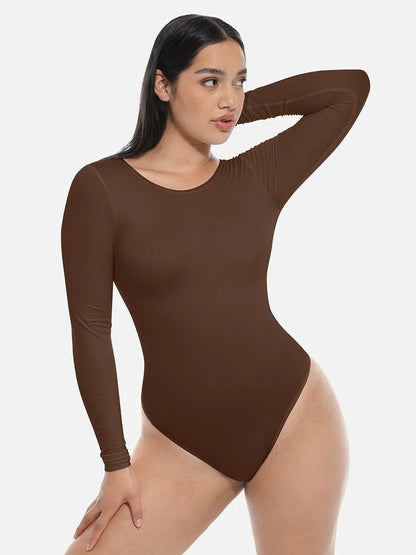 Wholesale Seamless Bodysuit Long Sleeve Slim Corset Shapewear Bodysuit -