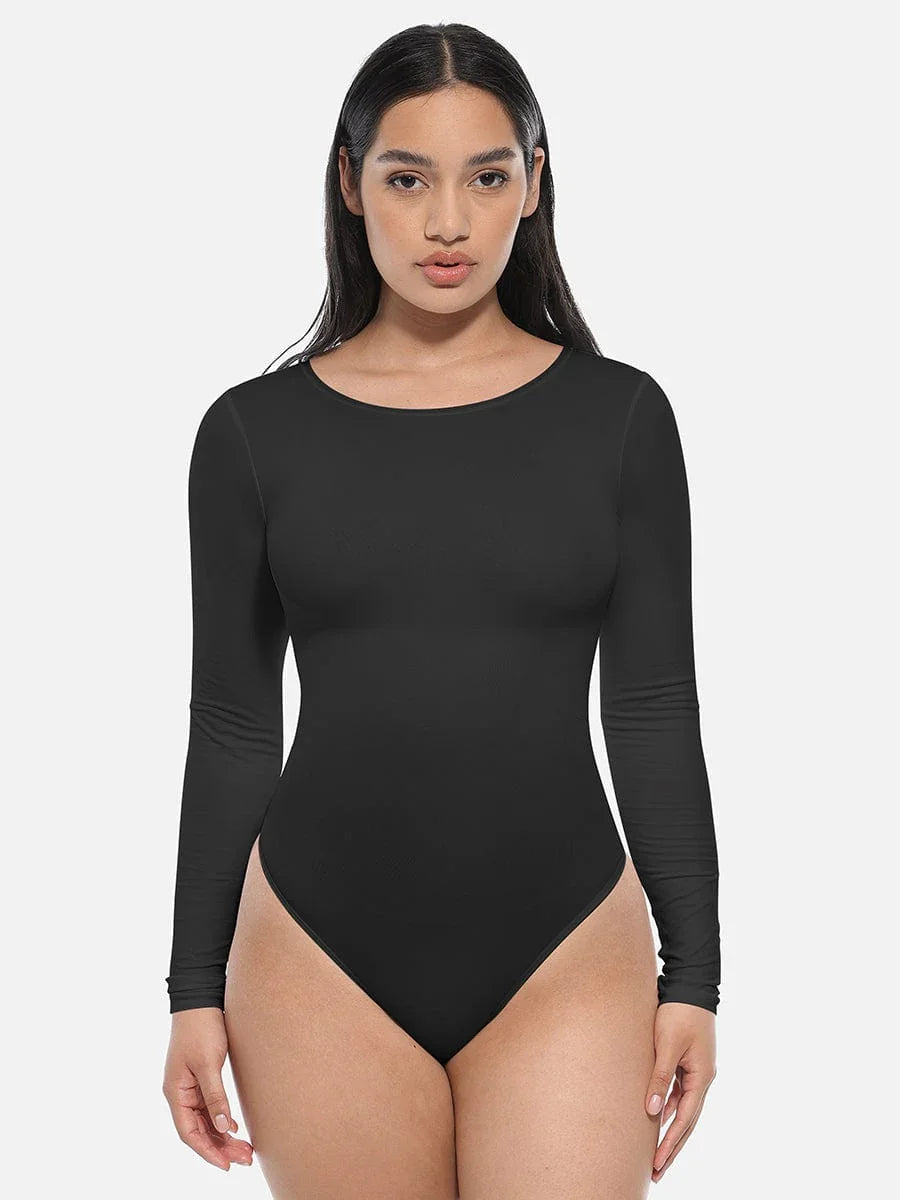 Wholesale Seamless Bodysuit Long Sleeve Slim Corset Shapewear Bodysuit -