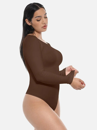 Wholesale Seamless Bodysuit Long Sleeve Slim Corset Shapewear Bodysuit -
