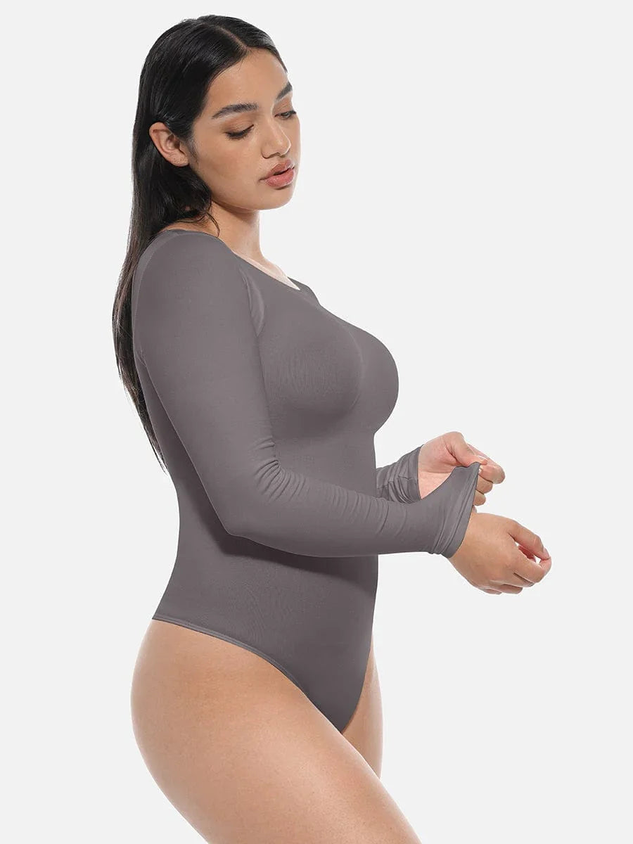 Wholesale Seamless Bodysuit Long Sleeve Slim Corset Shapewear Bodysuit -