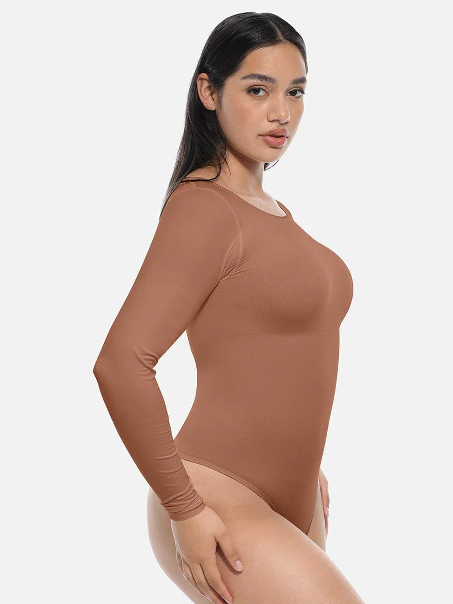 Wholesale Seamless Bodysuit Long Sleeve Slim Corset Shapewear Bodysuit -