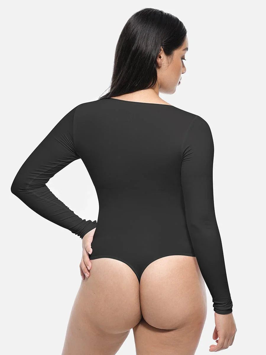 Wholesale Seamless Bodysuit Long Sleeve Slim Corset Shapewear Bodysuit -