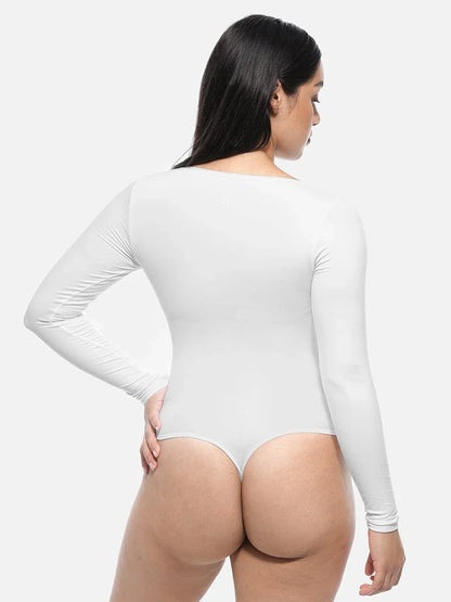 Wholesale Seamless Bodysuit Long Sleeve Slim Corset Shapewear Bodysuit -