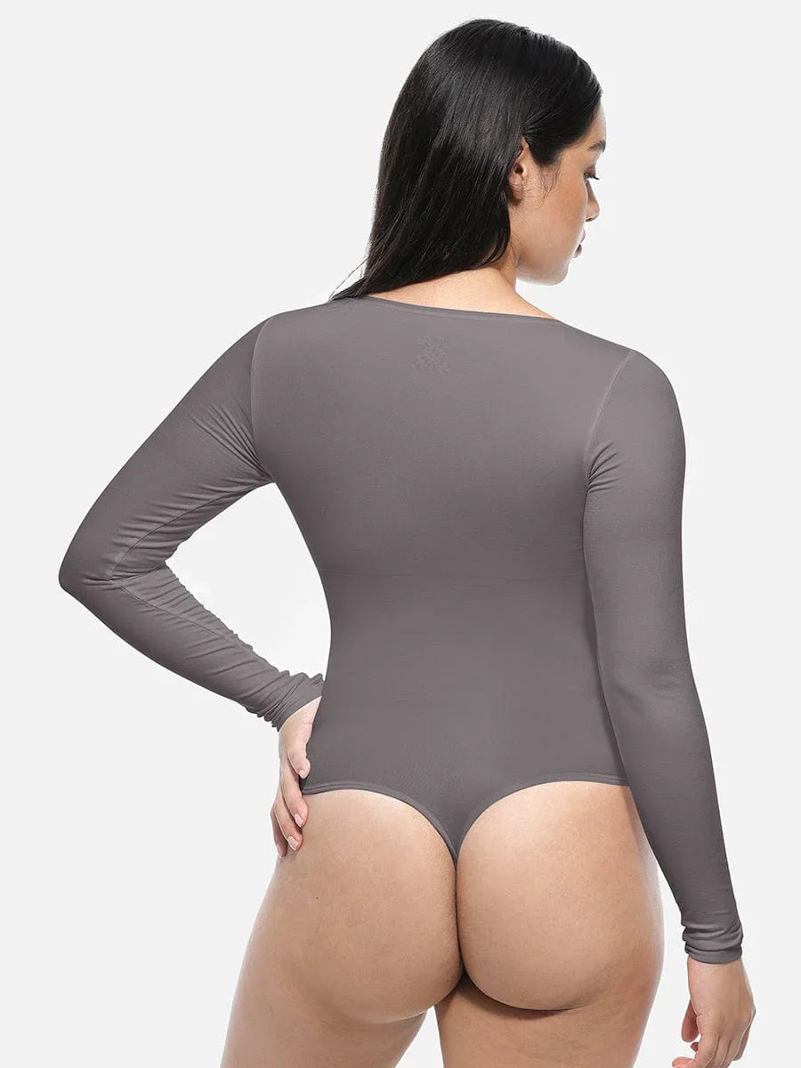 Wholesale Seamless Bodysuit Long Sleeve Slim Corset Shapewear Bodysuit -
