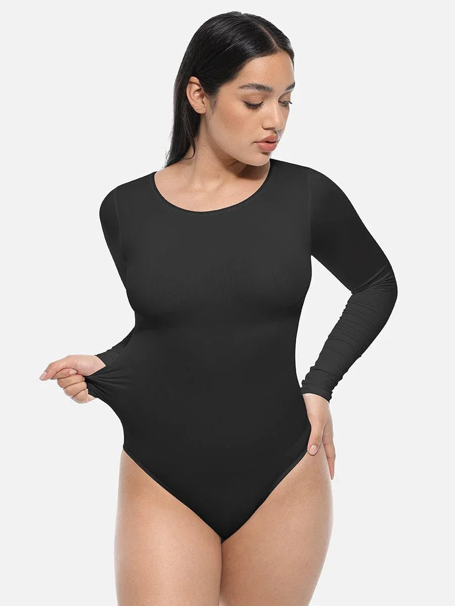 Wholesale Seamless Bodysuit Long Sleeve Slim Corset Shapewear Bodysuit -