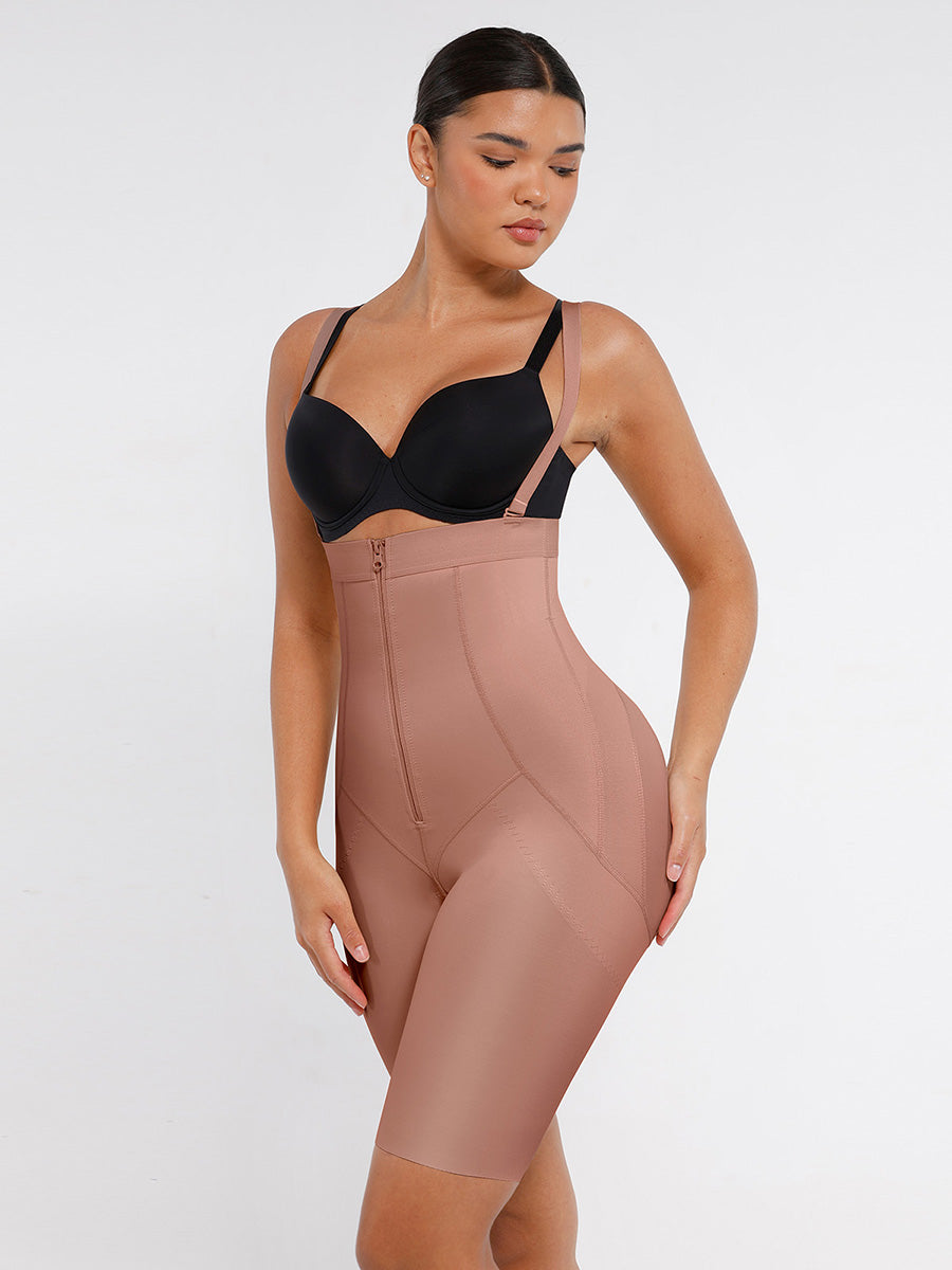 Body Shaper clips inside for post-operative wear and removable shoulder straps