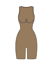 Round Neck Seamless Sexy U Back Shape Shapewear with Removable Cups