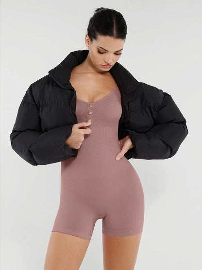Seamless Bust Support Waist and Abdomen Shaping Butt Lifting Jumpsuit -