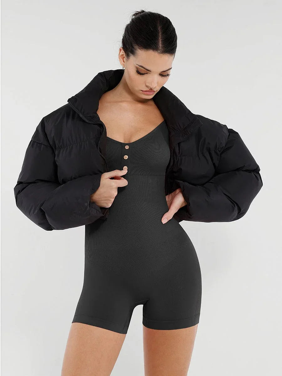 Seamless Bust Support Waist and Abdomen Shaping Butt Lifting Jumpsuit -