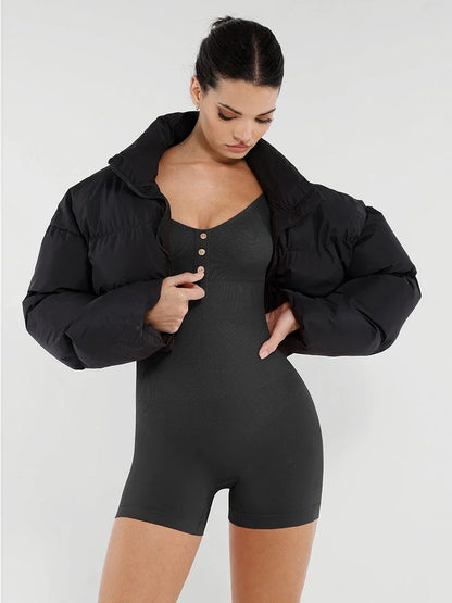Seamless Bust Support Waist and Abdomen Shaping Butt Lifting Jumpsuit -