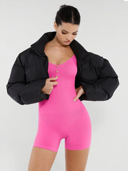 Seamless Bust Support Waist and Abdomen Shaping Butt Lifting Jumpsuit -