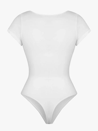 Seamless Bust Support Waist & Abdomen Shaping Thong Bodysuit -