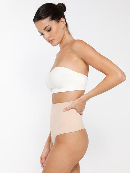 Seamless Strapless Wireless Breast Support Bra with Removable Cup Pad