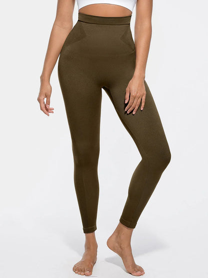 High Waisted Seamless Sculpting Slim Fit Anti Slip Shaping Leggings -