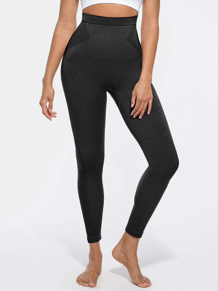 High Waisted Seamless Sculpting Slim Fit Anti Slip Shaping Leggings -