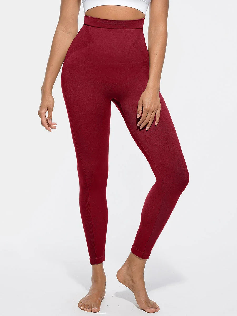 High Waisted Seamless Sculpting Slim Fit Anti Slip Shaping Leggings -