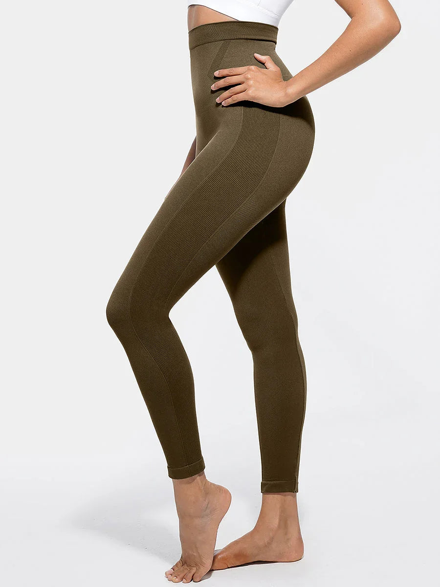 High Waisted Seamless Sculpting Slim Fit Anti Slip Shaping Leggings -