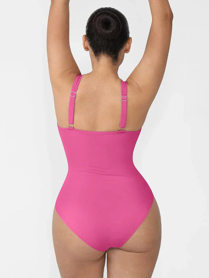 Tummy Control Waist Shaping One Piece Swimsuit for Women – Slimming Panty Bathing Suit Sculpting Swimwear -