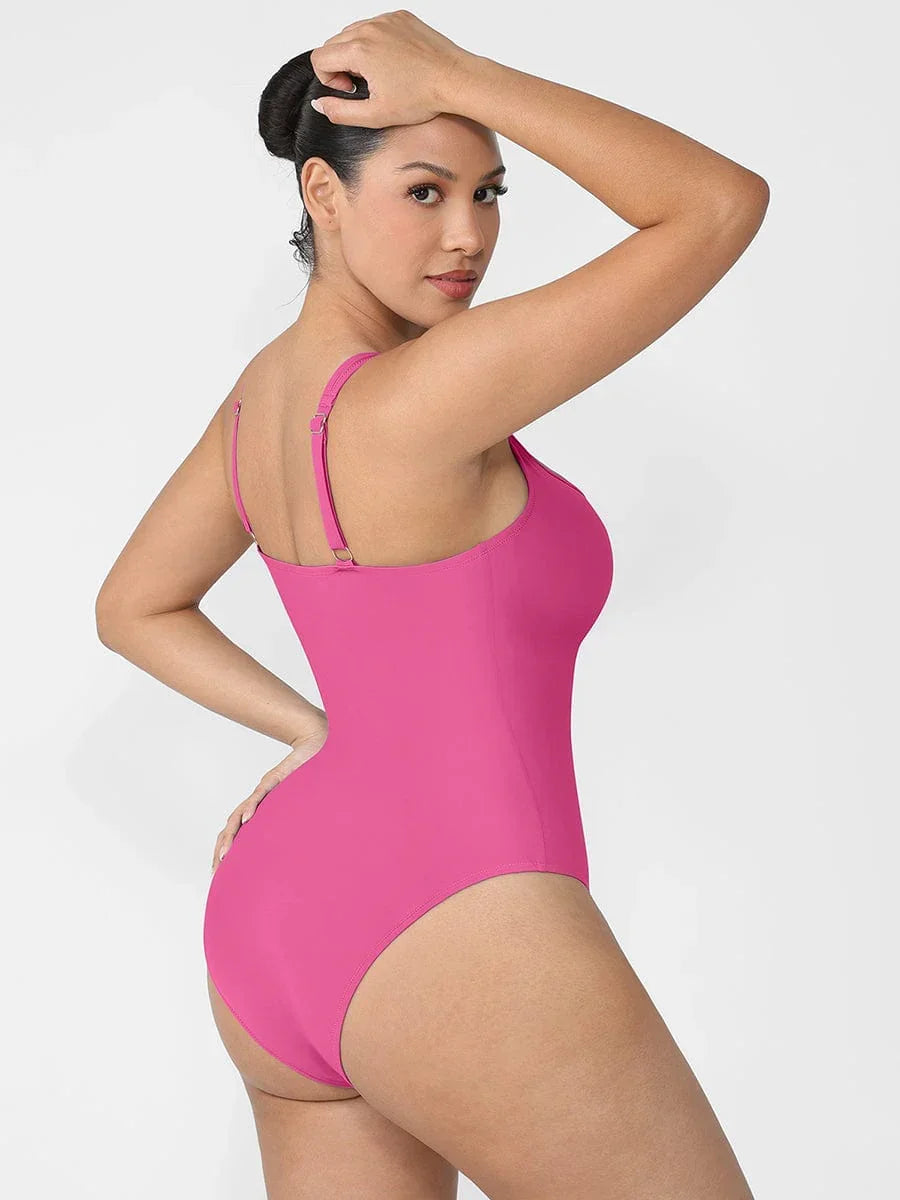 Tummy Control Waist Shaping One Piece Swimsuit for Women – Slimming Panty Bathing Suit Sculpting Swimwear -