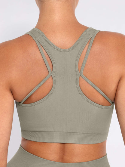 Seamless Racerback Support Sports Bra