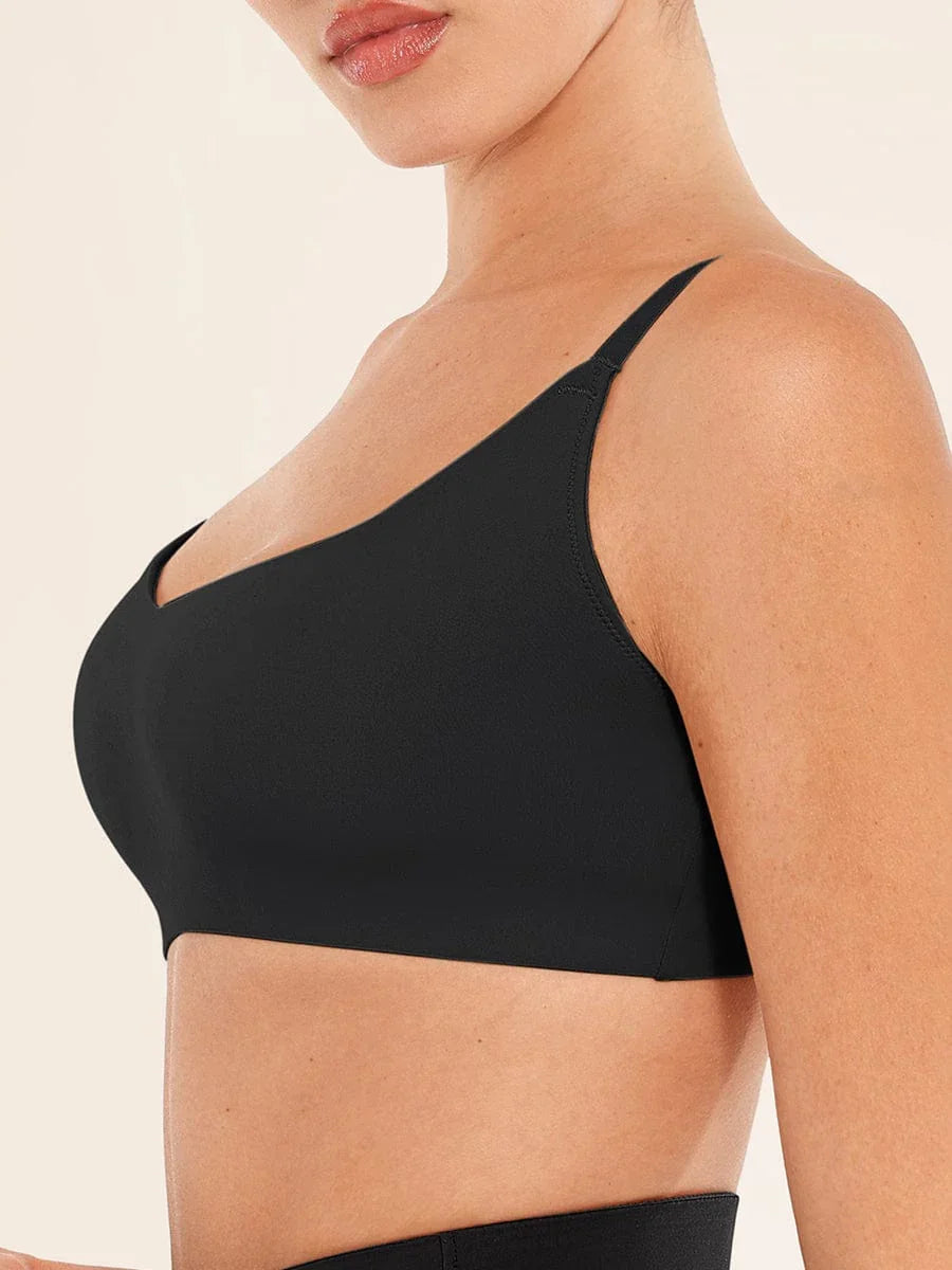 Wholesale Seamless Comfort Underarm Smoothing V-Neck Bralette with Adjustable Straps -