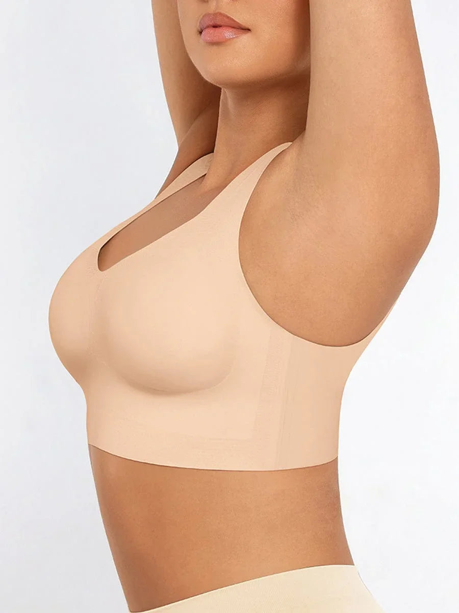 Wholesale Fitted V-Neck Seamless Bra Tank Top -