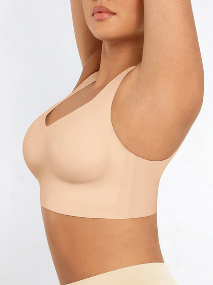 Wholesale Fitted V-Neck Seamless Bra Tank Top -