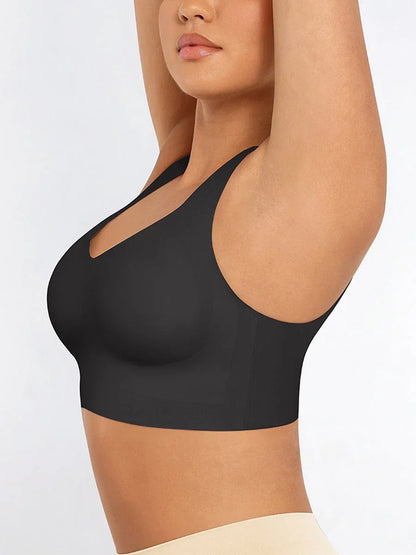 Wholesale Fitted V-Neck Seamless Bra Tank Top -