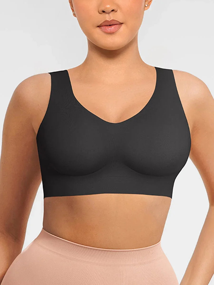 Wholesale Fitted V-Neck Seamless Bra Tank Top -