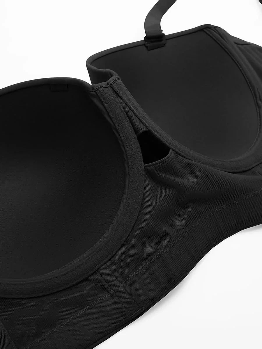 Strapless Half Cup Underwire Bra Wide Back Strong Support Everyday Wear -