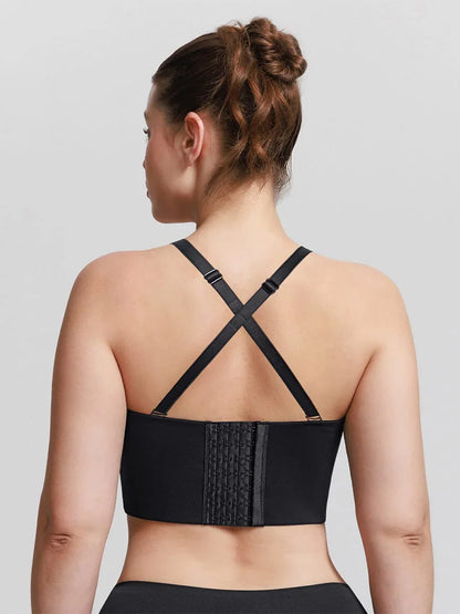 Strapless Half Cup Underwire Bra Wide Back Strong Support Everyday Wear -