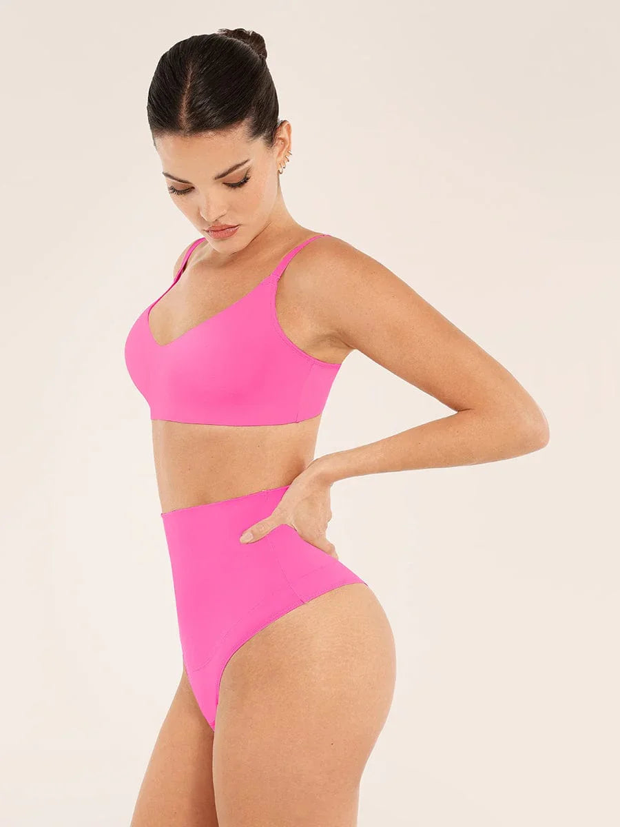 Wholesale Seamless Comfort Underarm Smoothing V-Neck Bralette with Adjustable Straps -