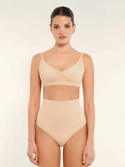 Wholesale Seamless Comfort Underarm Smoothing V-Neck Bralette with Adjustable Straps -