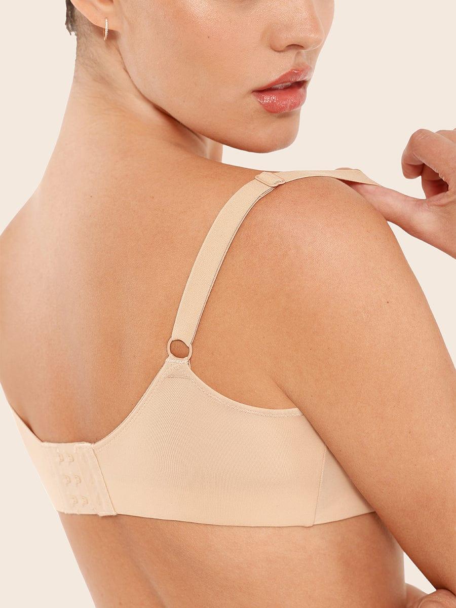 Wholesale Seamless Comfort Underarm Smoothing V-Neck Bralette with Adjustable Straps -