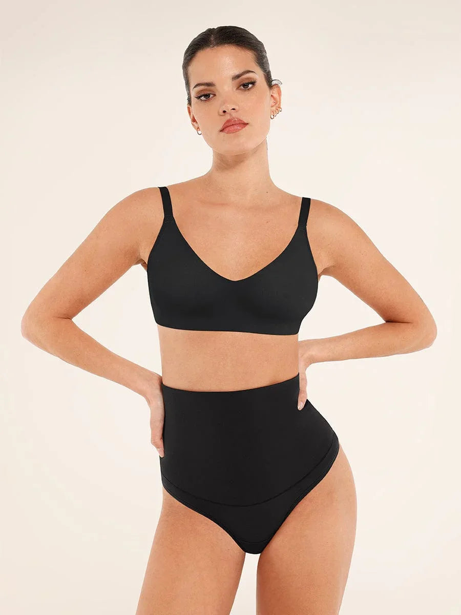 Wholesale Seamless Comfort Underarm Smoothing V-Neck Bralette with Adjustable Straps -