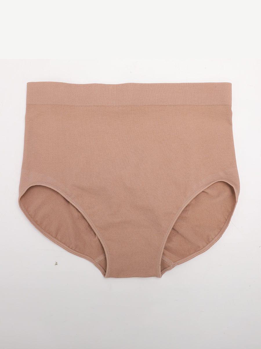 Wholesale Seamless Mid Waist Tummy Control Antibacterial Peach Hip Brief -