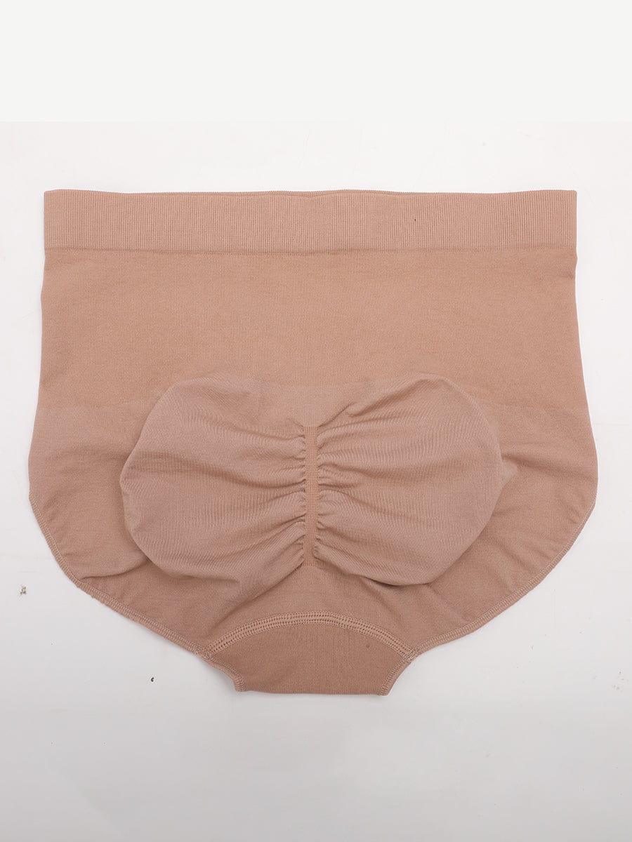 Wholesale Seamless Mid Waist Tummy Control Antibacterial Peach Hip Brief -
