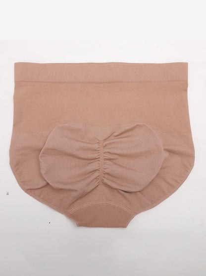 Wholesale Seamless Mid Waist Tummy Control Antibacterial Peach Hip Brief -