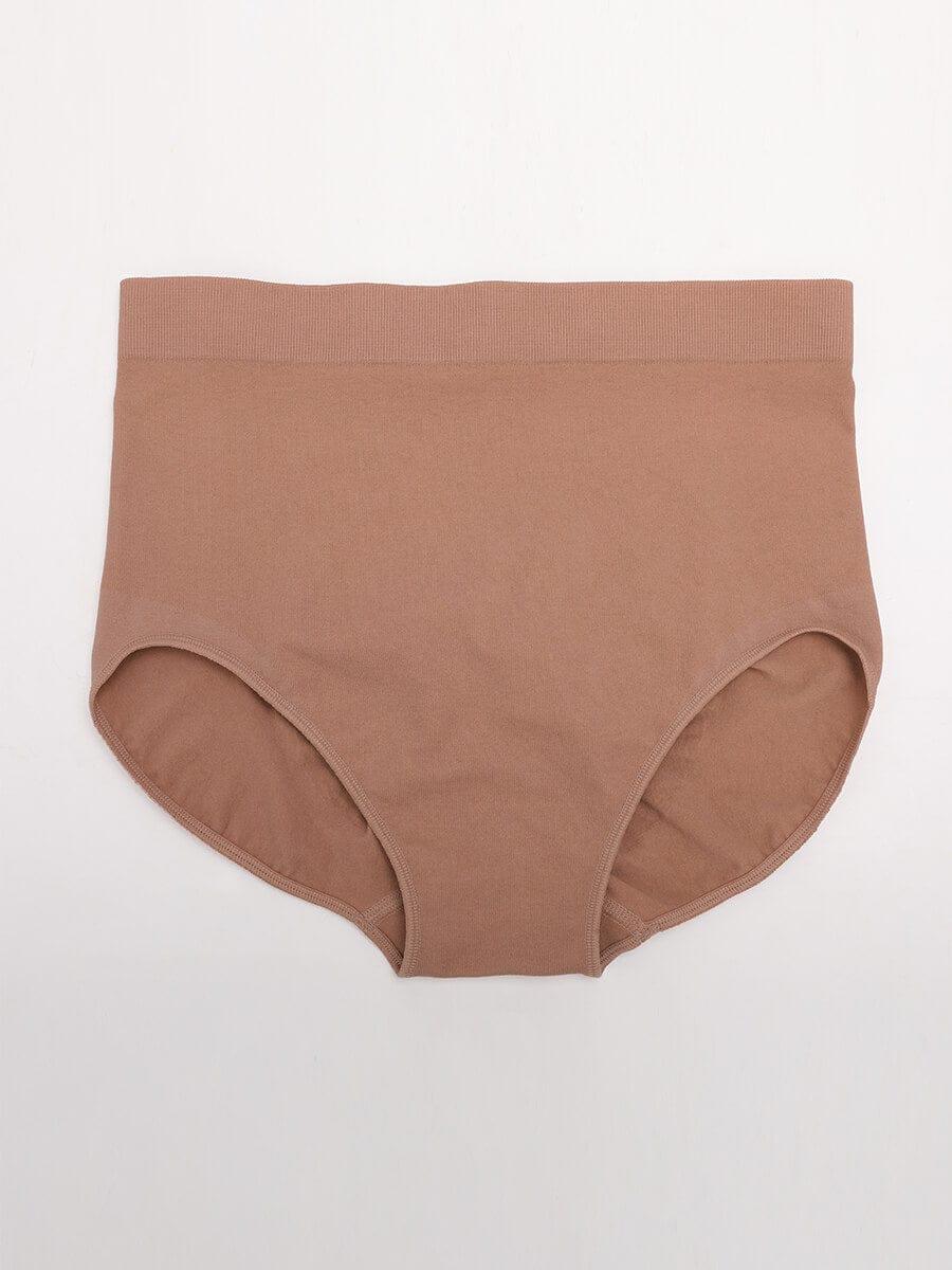 Wholesale Seamless Mid Waist Tummy Control Antibacterial Peach Hip Brief -