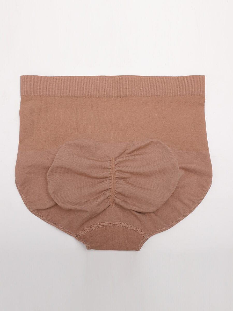 Wholesale Seamless Mid Waist Tummy Control Antibacterial Peach Hip Brief -